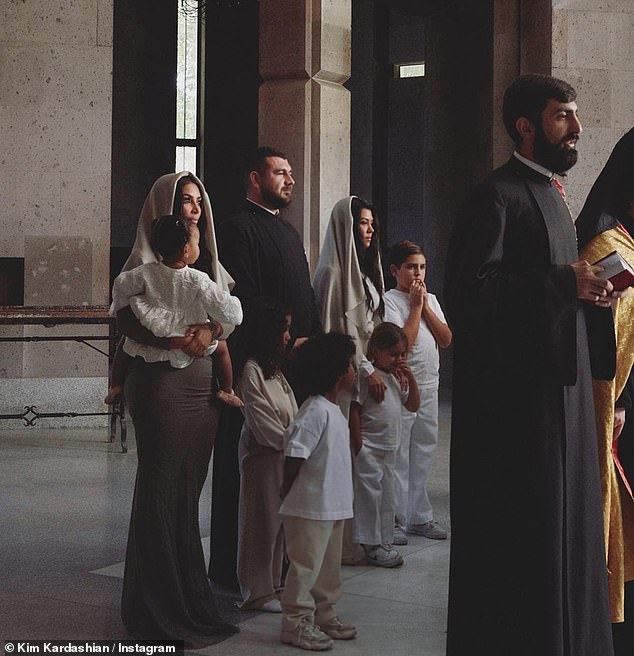 In 2020, Kardashian took a trip to Armenia with her family where they were all baptized in an Orthodox ceremony.