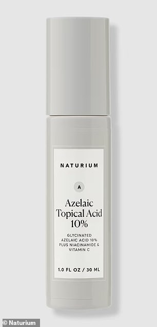 The dermatologist suggested Naturium azelaic acid for $20 as an alternative to help brighten the skin.