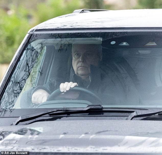 The royal, 64, looked helpless as photos showed the king's younger brother behind the wheel on Thursday afternoon.