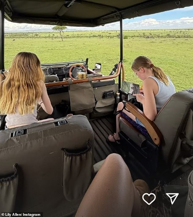 The singer, 39, is currently on safari with her children Ethel, 13, and Marnie, 11, after it emerged she is back on celebrity dating app Raya.