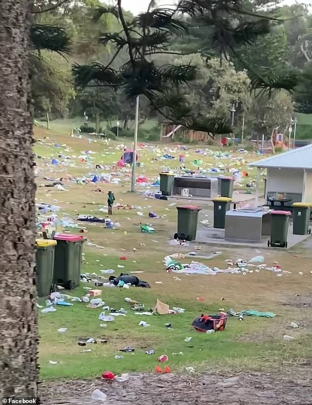 Revelers left Bronte Beach trashed despite Waverley Council installing an extra 250 bins in preparation for the event.