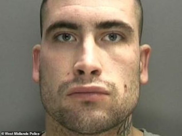 Edwin Poole (pictured) was sentenced to 10 and a half years in 2018 after being involved in a series of violent armed robberies lasting four days in the West Midlands and Staffordshire.