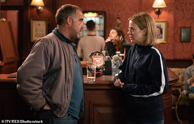 Michael Le Vell, 60, who plays the mechanic in the ITV soap, has starred as the title character of Cobbles for 41 years, but his character will soon face his toughest battle yet (pictured with Sally Carman).