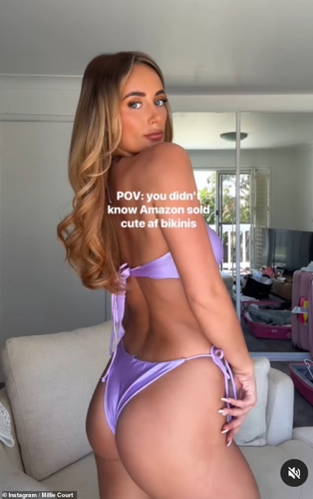 The Love Island star, 28, looked nothing short of sensational as she donned a duo of different two-piece bikinis for an Amazon advert on her Instagram page.