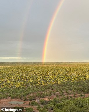 Martha also posted some photos of a double rainbow in Namibia.