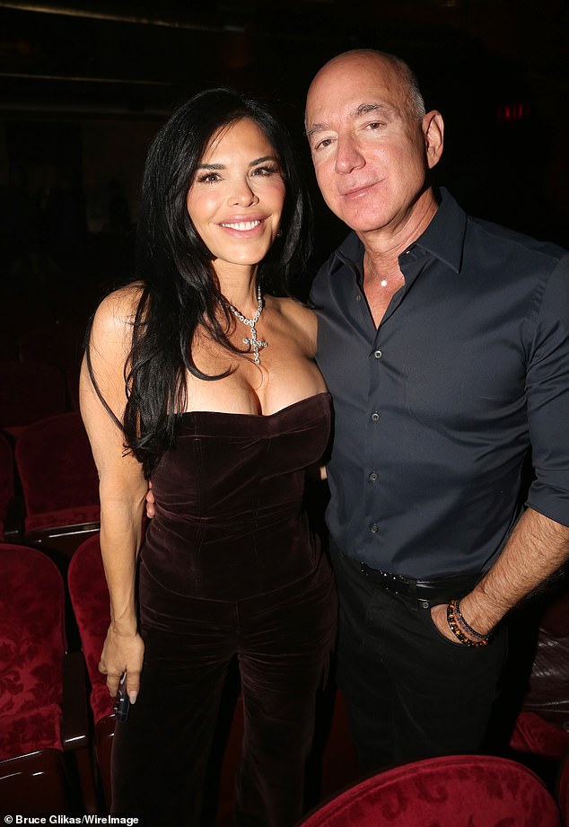 Jeff Bezos has been expanding his property portfolio since his engagement to Lauren Sanchez last year. He and Sanchez are pictured at the St James Theater on October 20, 2024 in New York City during the opening night performance of Sunset BLVD.