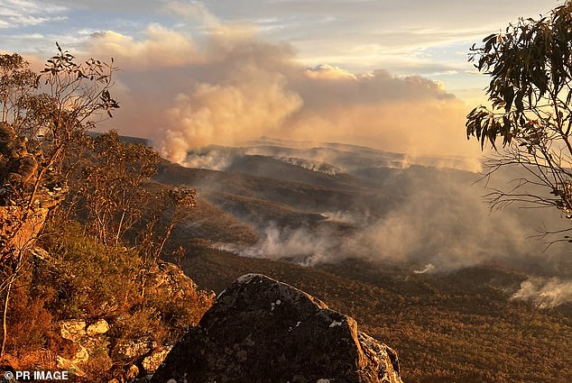 Firefighters continue to battle catastrophic bushfires in the Grampian region (pictured) in northwest Victoria.