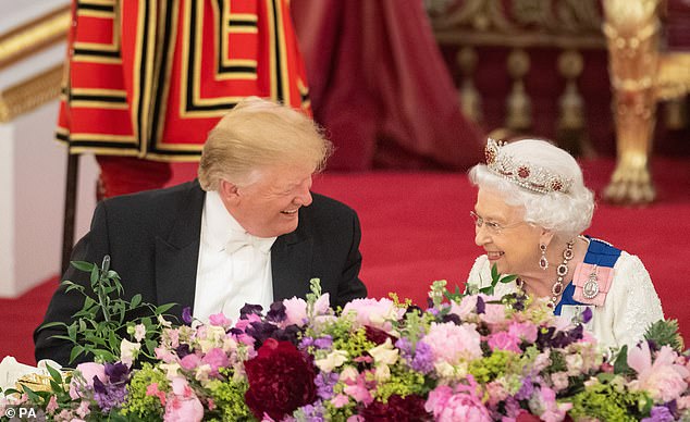 Trump laughs at Queen Elizabeth II after praising her as a 'great, great woman' during his latest state visit