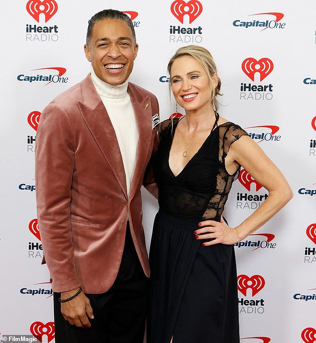 TJ Holmes and Amy Robach, pictured here on December 13, have openly discussed their plans to get married.