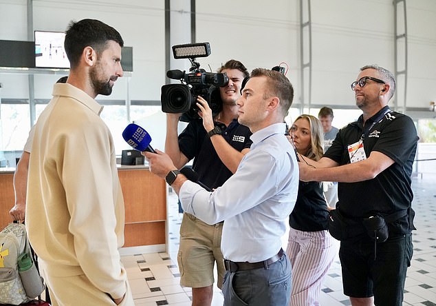 Djokovic also took questions from the media ahead of his long-awaited return to the Brisbane International.