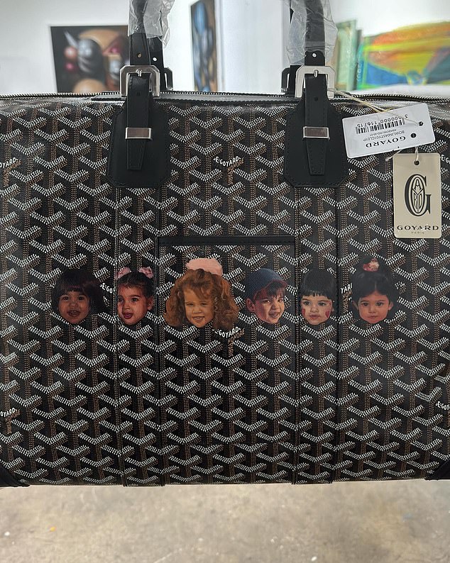 Kylie also revealed that she had given a Goyard bag personalized with photos of her brothers' heads as children to her mother Kris Jenner, 69.