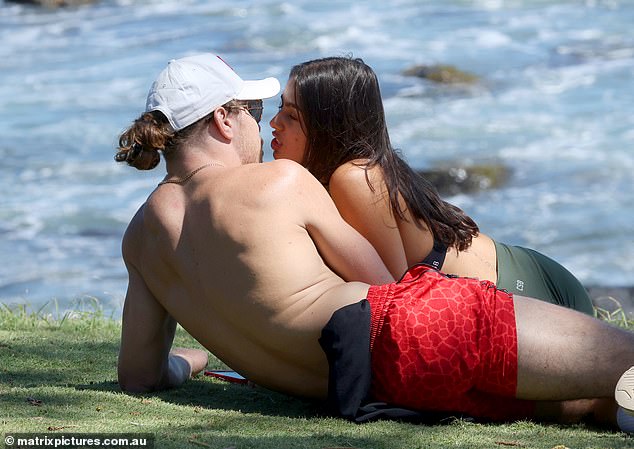 Almost confirming that the pair are more than friends, the brunette then turned around to kiss Jayden in what was an intimate moment.