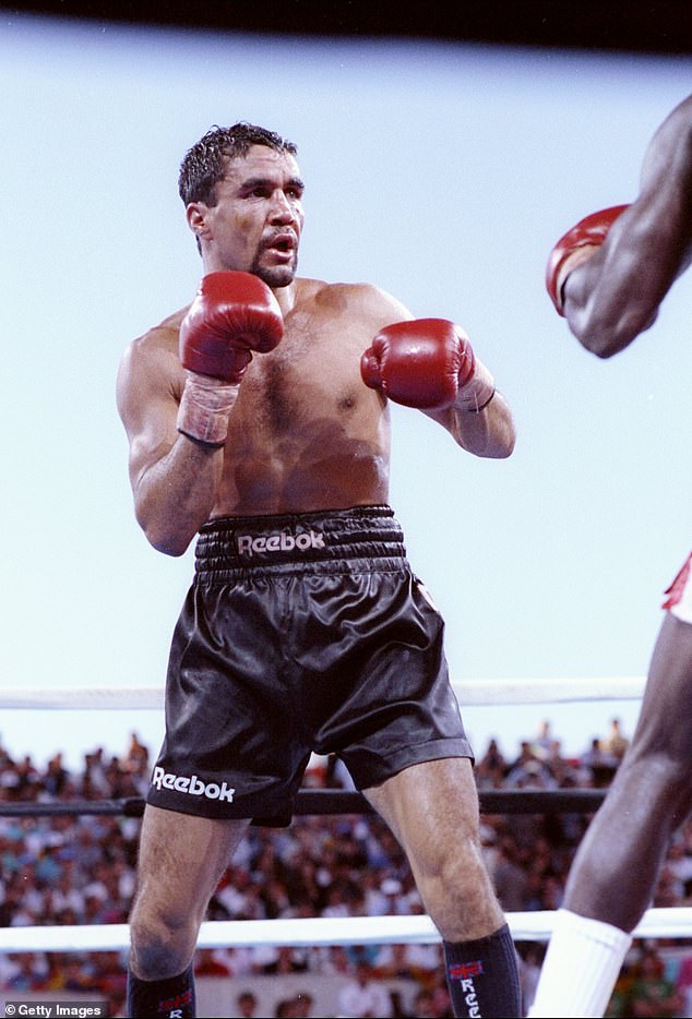 Most good judges consider Fenech to have been Australia's greatest boxer, having won world titles in four weight divisions. He is pictured in his first fight with Azumah Nelson.