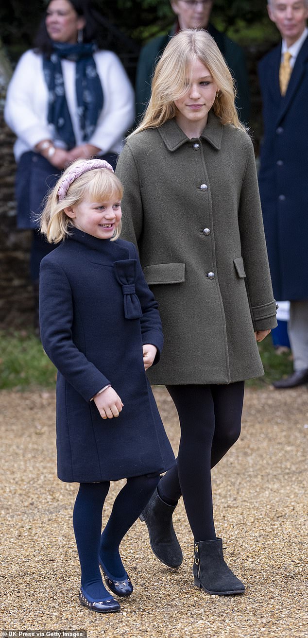 Savannah's younger sister Isla, on the right, looked after Lena, who is Mike and Zara Tindall's daughter.