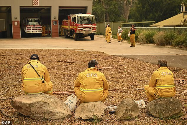 Firefighters have been trying to take advantage of the calmer conditions as they work to contain the fire over the Christmas period.