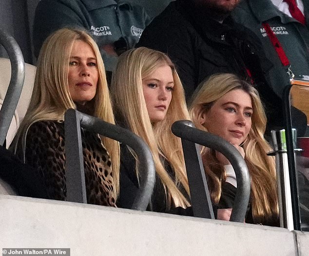 Claudia in the stands watching the Premier League match between Brentford and Nottingham Forest at the Gtech Community Stadium in London with her daughter on December 21.