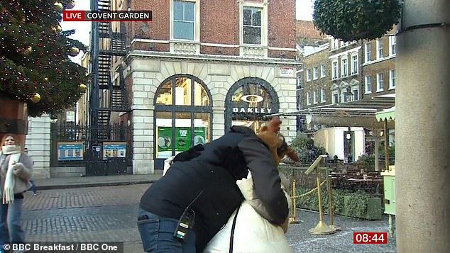 It comes after BBC Breakfast's Carol Kirkwood, 62, blushed after being pulled in for a kiss live on Monday during her weather report in Covent Garden, London.