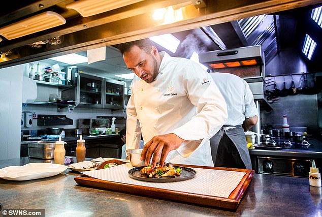 Solid investment: Michael in the kitchen at Lympstone Manor