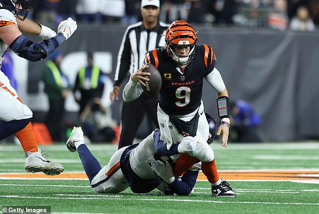 Burrow continued his stellar season after inspiring the Bengals' dramatic victory over the Broncos.