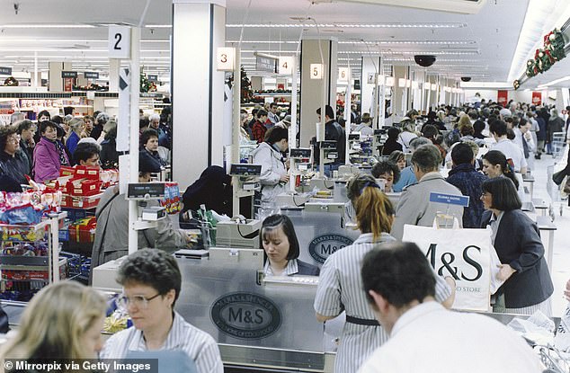 It was spend, spend, spend at Marks and Spencer on Christmas Eve 1993.