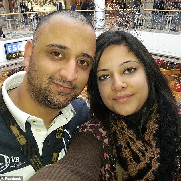 Sukhjit Singh with his wife Ramandeep Kaur Mann, convicted of his murder.