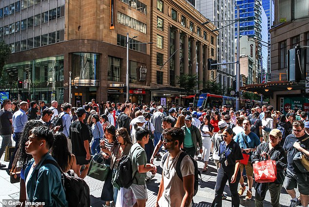 With the Prime Minister's approval rating falling from 46 per cent in April to just 41 per cent in December, some Labor politicians are worried about their jobs. Pictured is Sydney's Pitt Street Shopping Centre.