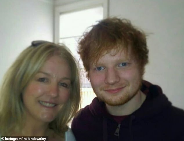 Helen worked globally with the world's biggest stars including Ed Sheeran (pictured together)