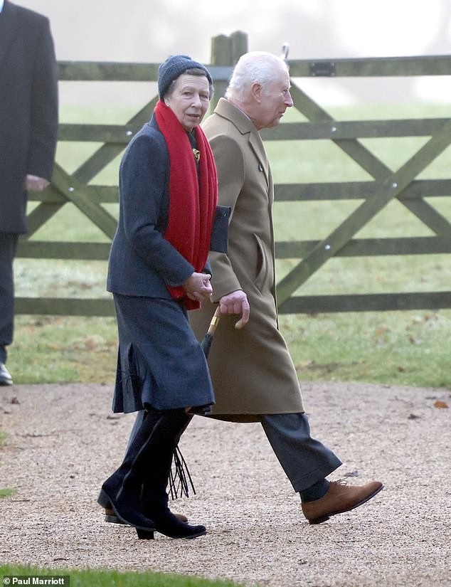 King Charles hosted no fewer than 45 people at his private estate in Norfolk on Christmas Day.