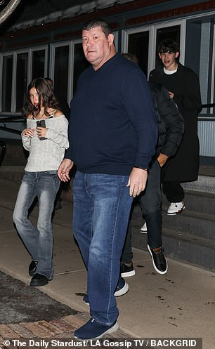 Australian billionaire James Packer was there with his children.