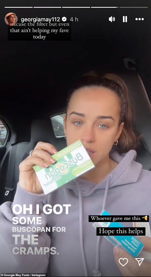 A few hours later, Georgia showed up in her car without makeup to give her fans an update and show them what she had purchased in hopes of a speedy recovery.