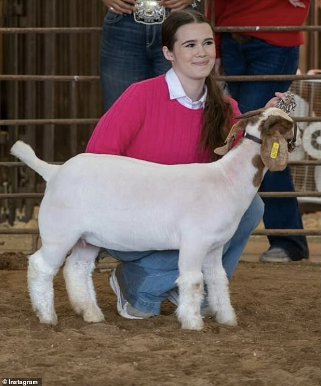 The teen had competed in an ambitious animal show and had just been named president of her school's Future Farmers of America