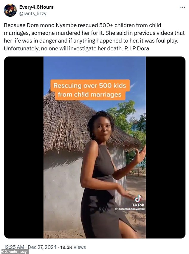 1735501970 646 Fans of influencer Dora Moono Nyambe are giving wild theories