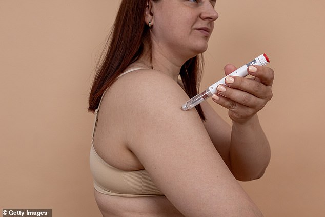 Around 500,000 people in the UK have been prescribed weight-loss injections, but only five per cent receive them through the NHS (file photo)