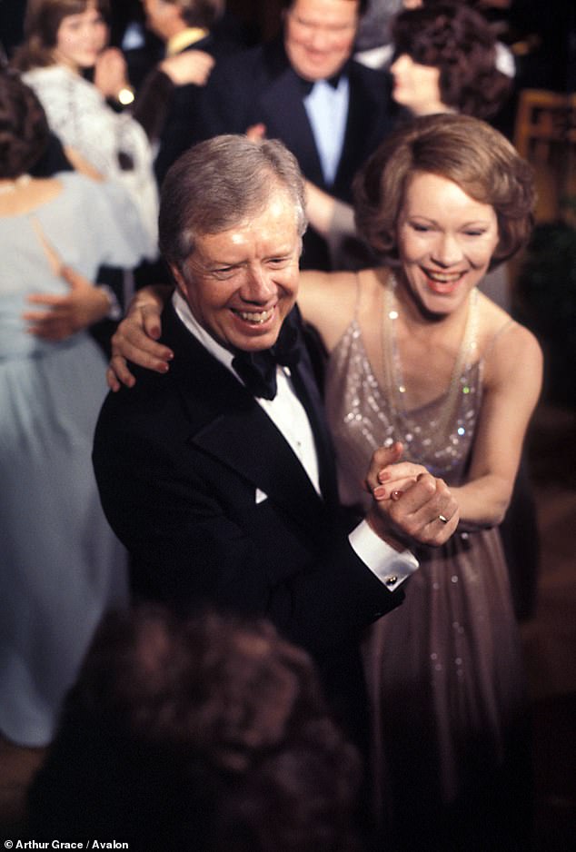 The former president and first lady danced at the White House Christmas party in 1979 (photo)