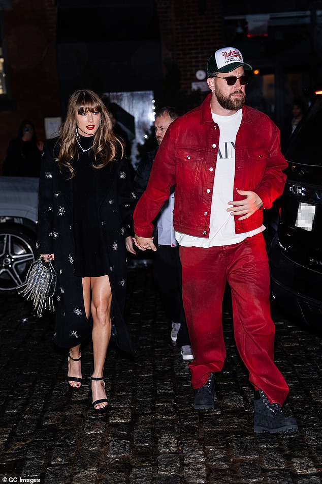 Taylor attended the party with her boyfriend Travis Kecle, 35. The party took place Saturday at the exclusive members' club Chez Margaux in the Meatpacking District.