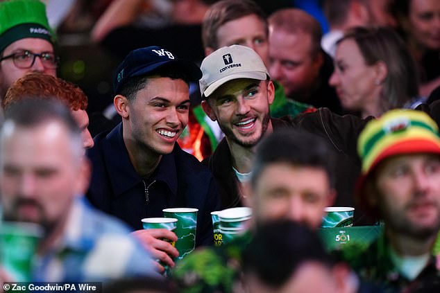 He was accompanied by Spurs teammate Brennan Johnson, who scored during the game.