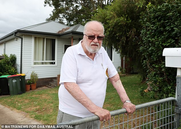 Franks, pictured outside his home, wasn't sure how he was going to manage alone, but he had friends who had said they would help him.