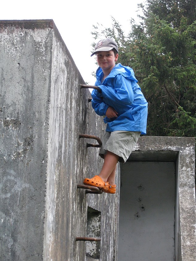 Amaya Price, here climbing a wall at age six, says he didn't question his gender identity as a child