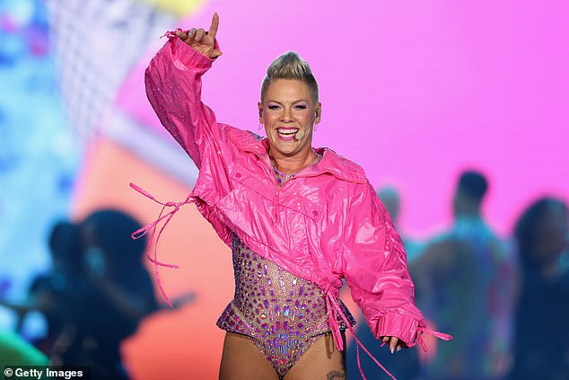 Pink arrived in Australia in February and performed at Sydney's Accor Stadium before heading to Brisbane and Townsville.