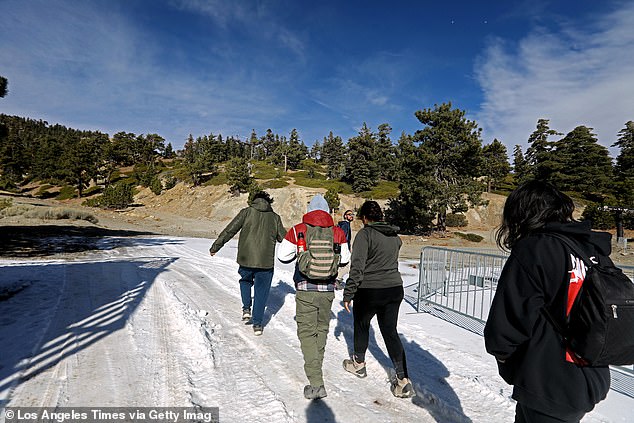 Hikers head to top hiking trails at Mount Baldy Ski Resort, despite closures and risk of a $5,000 fine