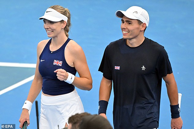 Boulter celebrates mixed doubles victory with Charles Broom to secure a draw for Great Britain