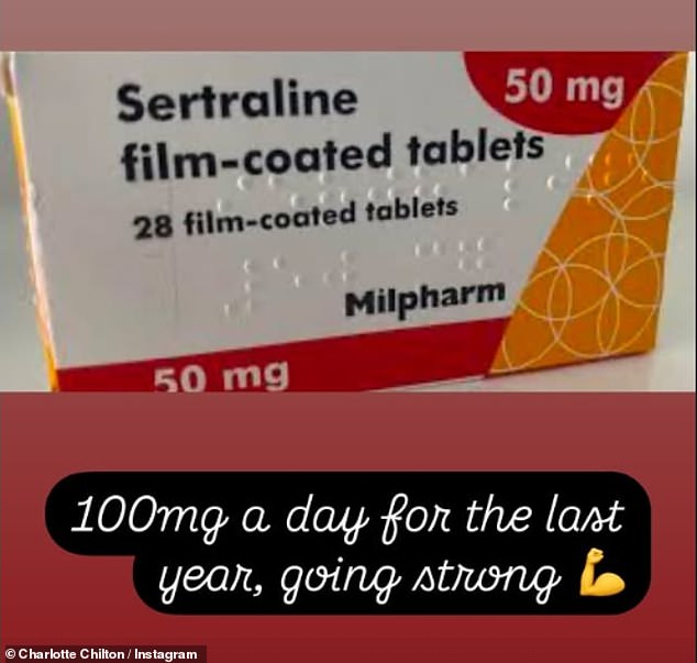 The TV personality shared a photo of her box of sertraline — the prescription medication is commonly used to treat depression and anxiety disorders.