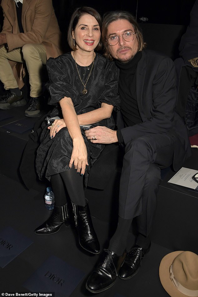 Speaking in April, Frost confirmed she is single after drawing a permanent line under her eight-year on-off relationship with businessman Darren Strowger (pictured together at Paris Fashion Week in 2020).