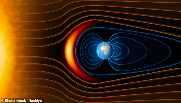 A swirling iron current 2,800 kilometers below the Earth's surface has influenced the movement of the magnetic field for the past 100,000 years