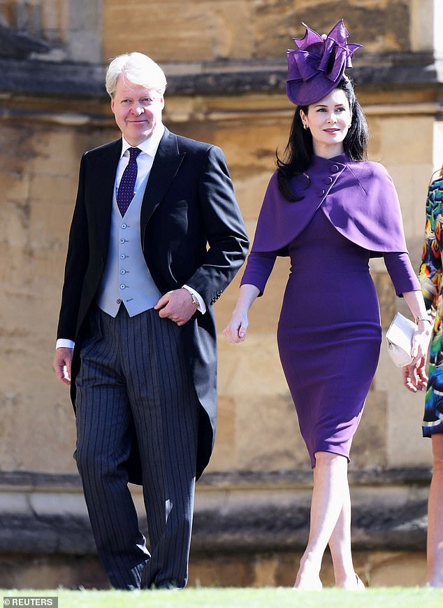 Earl Spencer and Lady Karen Spencer at Harry and Meghan's wedding in Windsor in 2018