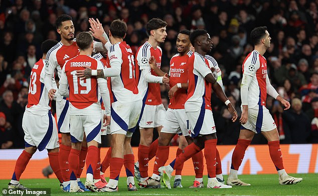 The Gunners are nine points behind league leaders Liverpool heading into the new year.