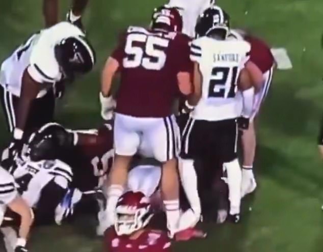 On Friday, Carmona purposefully stomped on Baskerville's ankle during the team's bowl game