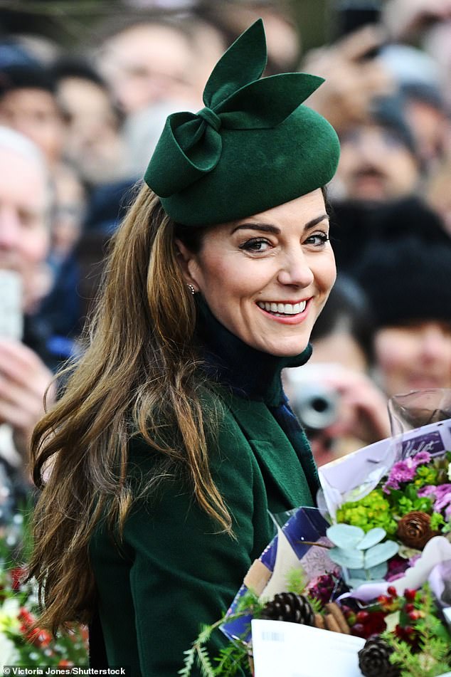 Kate Middleton at the Christmas Day church service, St Mary Magdalene Church, Sandringham, Norfolk