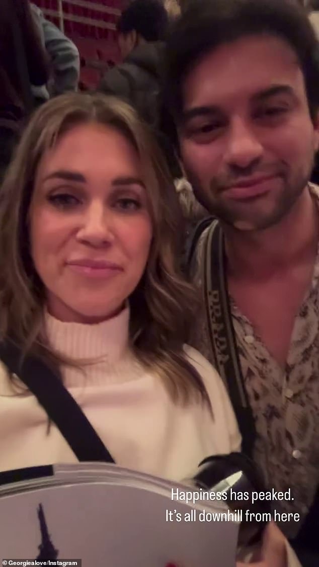 The Bachelorette star shared an emotional video on Instagram, with her friend Abir Ahmed (right), in which she was seen shedding a tear as the performance came to an end.