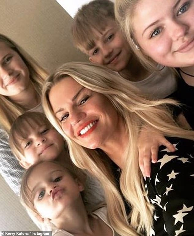 Kerry, mother of Molly, 22, Lilly, 20, Heidi, 16, Max, 15, and DJ, nine, admitted her children were not thrilled about her undergoing her most recent surgery.